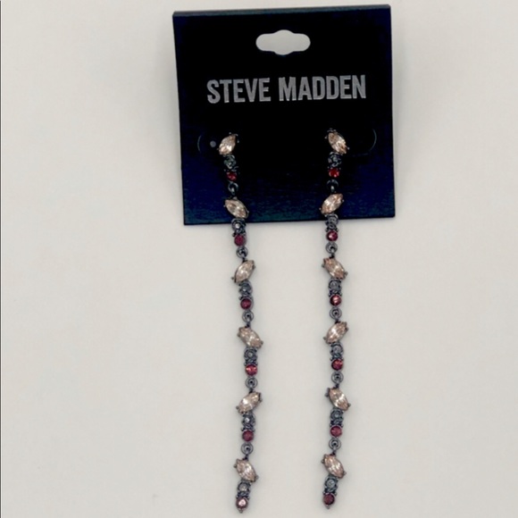 Steve Madden Crystal Drop Earrings - Picture 9 of 11